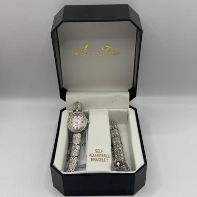 Lot 514J: Ladies Watches: Gruen, Ashley Fields Watch w/Matching Bracelet & ViVani w/Cat Band