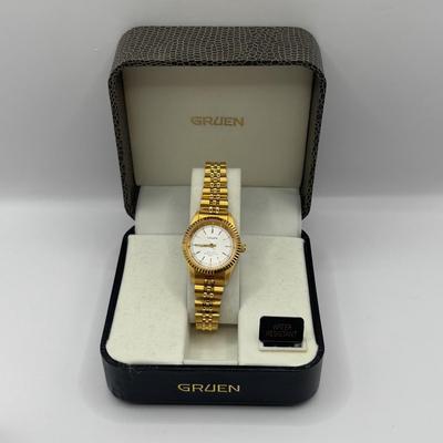 Lot 514J: Ladies Watches: Gruen, Ashley Fields Watch w/Matching Bracelet & ViVani w/Cat Band