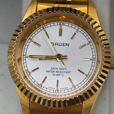 Lot 514J: Ladies Watches: Gruen, Ashley Fields Watch w/Matching Bracelet & ViVani w/Cat Band