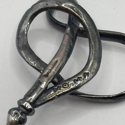 Lot 511J: Vintage Maricela Sterling Silver & Abalone Turtle Brooch, Sterling Silver Musuem of Modern Art Stick Pin