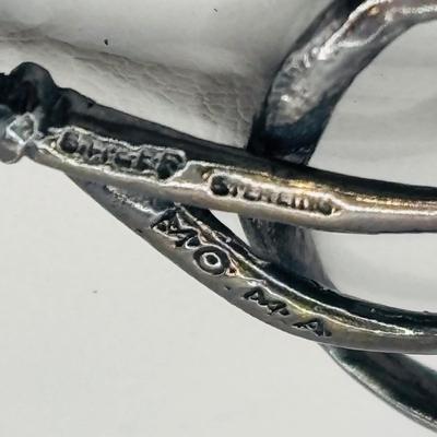 Lot 511J: Vintage Maricela Sterling Silver & Abalone Turtle Brooch, Sterling Silver Musuem of Modern Art Stick Pin