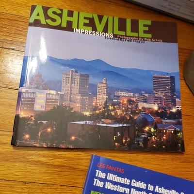 Asheville Area Books, Baseball Hats and Topography Map (LR-KD)