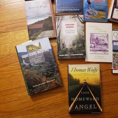 Asheville Area Books, Baseball Hats and Topography Map (LR-KD)