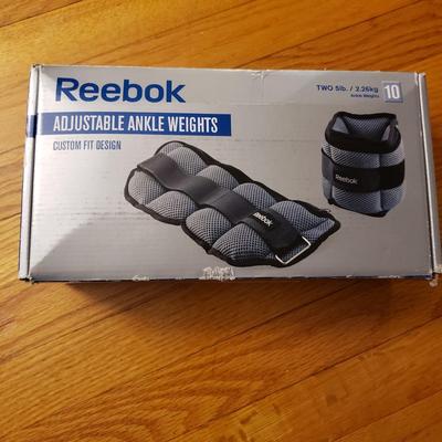 Reebok Adjustable Ankle Weights, Two Sets of Free Weights and Aires Balance Pad (LR-KD)