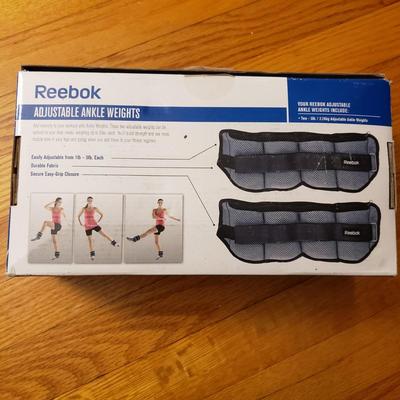 Reebok Adjustable Ankle Weights, Two Sets of Free Weights and Aires Balance Pad (LR-KD)