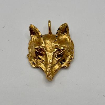 Lot 507J: Gold-Tone Fashion Jewelry: Swiss Made Majestime Bracelet Watch, Fox Pendant, Omega Bracelet