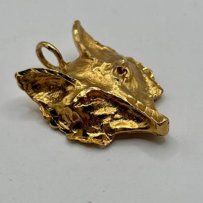 Lot 507J: Gold-Tone Fashion Jewelry: Swiss Made Majestime Bracelet Watch, Fox Pendant, Omega Bracelet