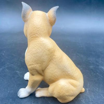 Boxer Dog Puppy Ceramic Figurine