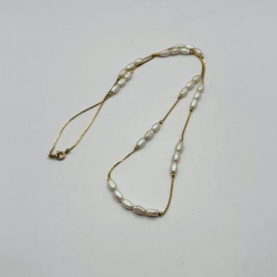 Lot 506J: 1/20th Gold Filled 14K Chain & Heart Pendant, Shell/Beaded Necklaces & Gold Fauz Pearl Earrings