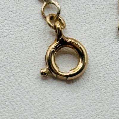 Lot 506J: 1/20th Gold Filled 14K Chain & Heart Pendant, Shell/Beaded Necklaces & Gold Fauz Pearl Earrings