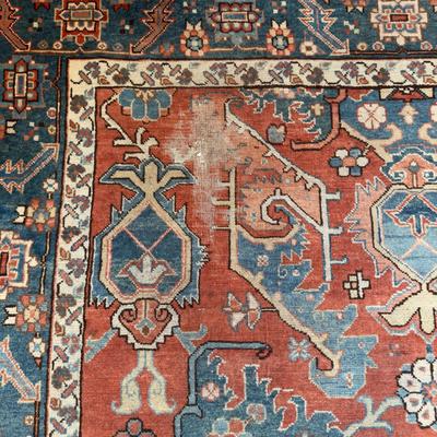 392 Large Handknotted Wool Oriental Rug 9'5" x 6'11"