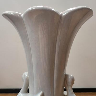 Vintage Gonder Pottery Swan Vase 8"