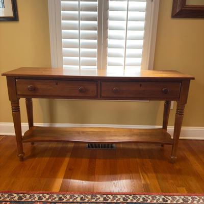 395 Vintage Cherry Two Drawer Console Table