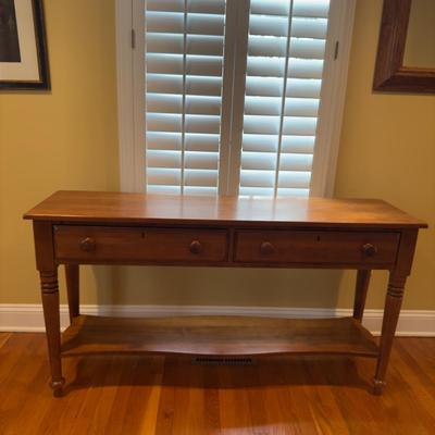 395 Vintage Cherry Two Drawer Console Table