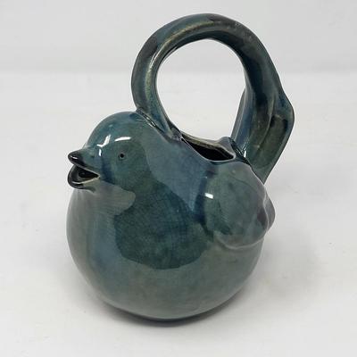 Vintage Pottery Bird Watering Jug Or Planter