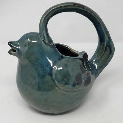 Vintage Pottery Bird Watering Jug Or Planter