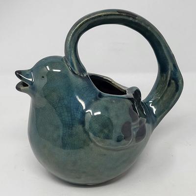 Vintage Pottery Bird Watering Jug Or Planter