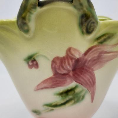 Vintage Hull USA Pottery Basket Vase