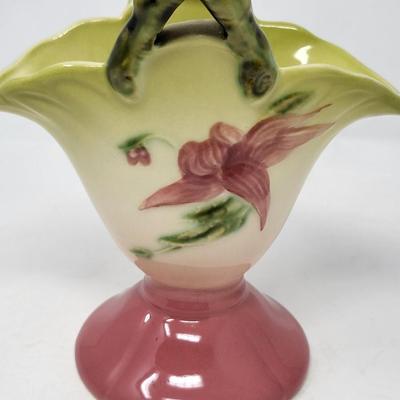 Vintage Hull USA Pottery Basket Vase