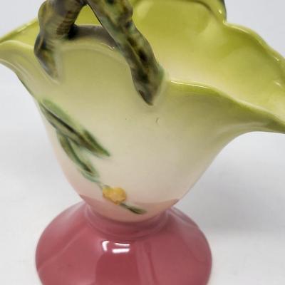 Vintage Hull USA Pottery Basket Vase
