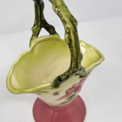 Vintage Hull USA Pottery Basket Vase