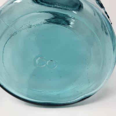Four Vintage Ball Mason Jars Light Blue Metal Lids