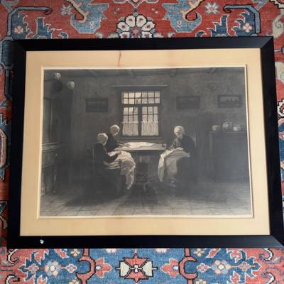 401 Framed Print of Orphan Girls of Katwijk by Josef Israels