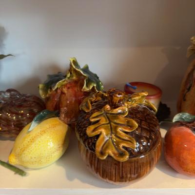 404 Lot of Fall Pottery Home Decor