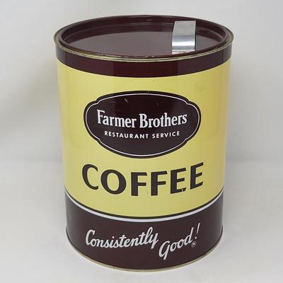 Large Vintage Farmer Brothers Coffee Tin