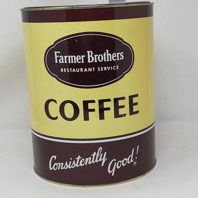 Large Vintage Farmer Brothers Coffee Tin