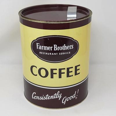 Large Vintage Farmer Brothers Coffee Tin