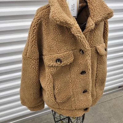 LuLaRoe Sherpa Fleece Button Down Jacket Size L