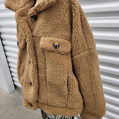 LuLaRoe Sherpa Fleece Button Down Jacket Size L