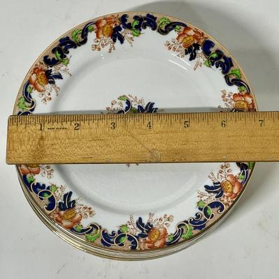 Lot of (12) 7" SALAD plate Antique John Maddock and Son Royal Vitreous, English Transfer ware, Majestic Pattern