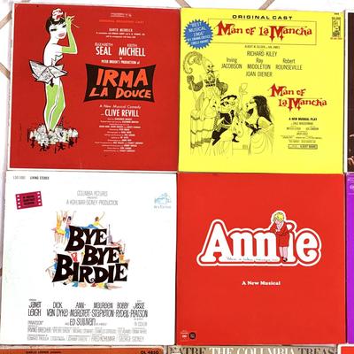 Lot of 19 Vintage Broadway Musical Records - Annie, Bye Bye Birdie, Peter Pan, West Side Story, and more!