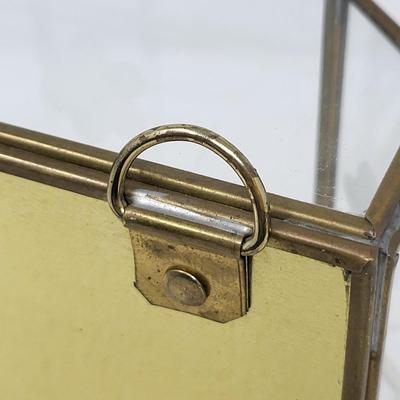Vintage Etched Glass & Brass Curio