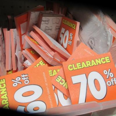Retail Store Price Break Clearance Tags #22