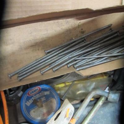 Misc Box Of Hand Tools & Hardware #25