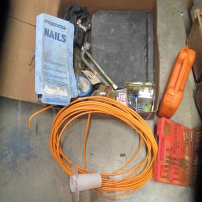 Misc Box Of Hand Tools & Hardware #25