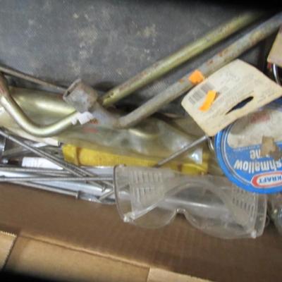 Misc Box Of Hand Tools & Hardware #25