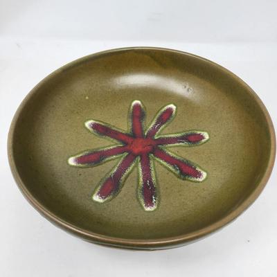 Vintage Glazed Pottery Bowl
