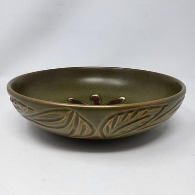 Vintage Glazed Pottery Bowl