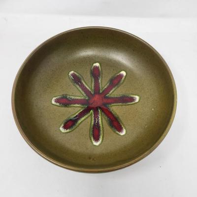 Vintage Glazed Pottery Bowl
