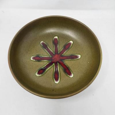 Vintage Glazed Pottery Bowl