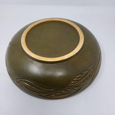 Vintage Glazed Pottery Bowl