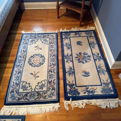 422 Two Wool Chinese Oriental Rugs 2' x 4'