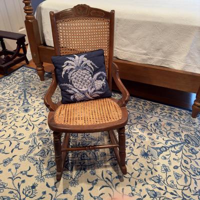 428 Victorian Rocking Chair with Needlepoint Pillow