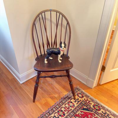 431 Vintage Windsor Chair with Bull Dog Door Stop