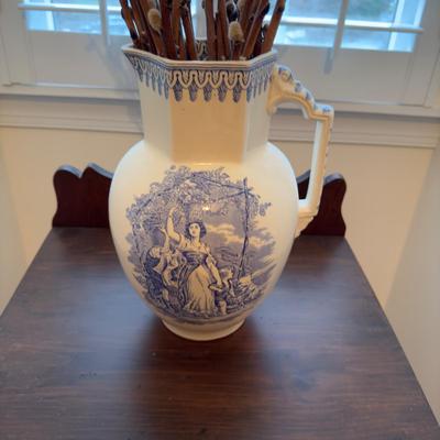 432 Vintage Single Stand with Dresser Mirror and Water Jug