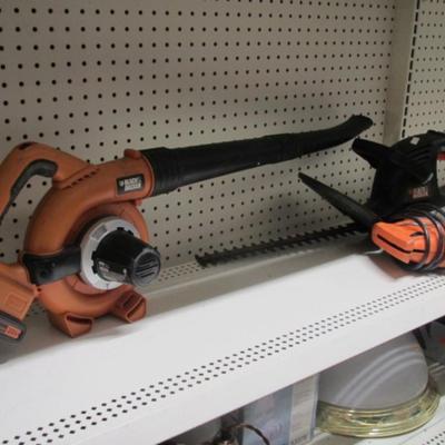 Black & Decker Blower 14 in Electric Trimmer & Hand Saw